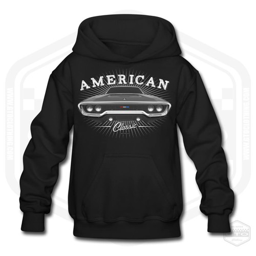 Children's 1971 Plymouth Sattelite American Muscle Car Hoodie - Picture 11 of 20
