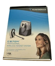 Plantronics Wireless CS70N/HL10 Silver Ear-Hook Headsets