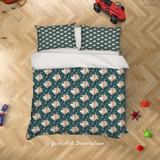 3D Elegant Swan Pattern Quilt Cover Set Duvet Cover Bedding Pillowcases