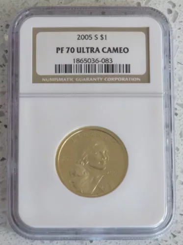 2005-S Sacagawea Native American Dollar NGC PF 70 Ultra Cameo -Brown Label