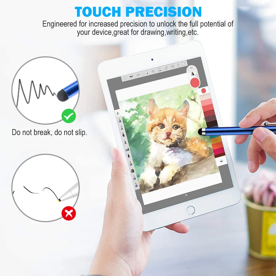 10x Touch Screen Stylus Pen Capacitive For iPad iPhone Samsung Tablet Universal - Image 3 of 4