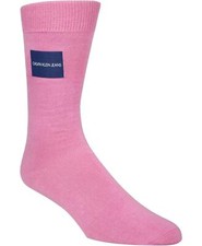 Calvin Klein Jeans Men's Logo-Patch Crew Socks, Pink, Size 7-12