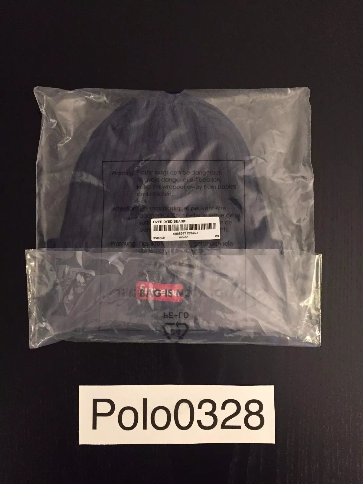 SUPREME SS16 BOÎTE LOGO BONNET SURTEINT NEUF MARINE SEULEMENT