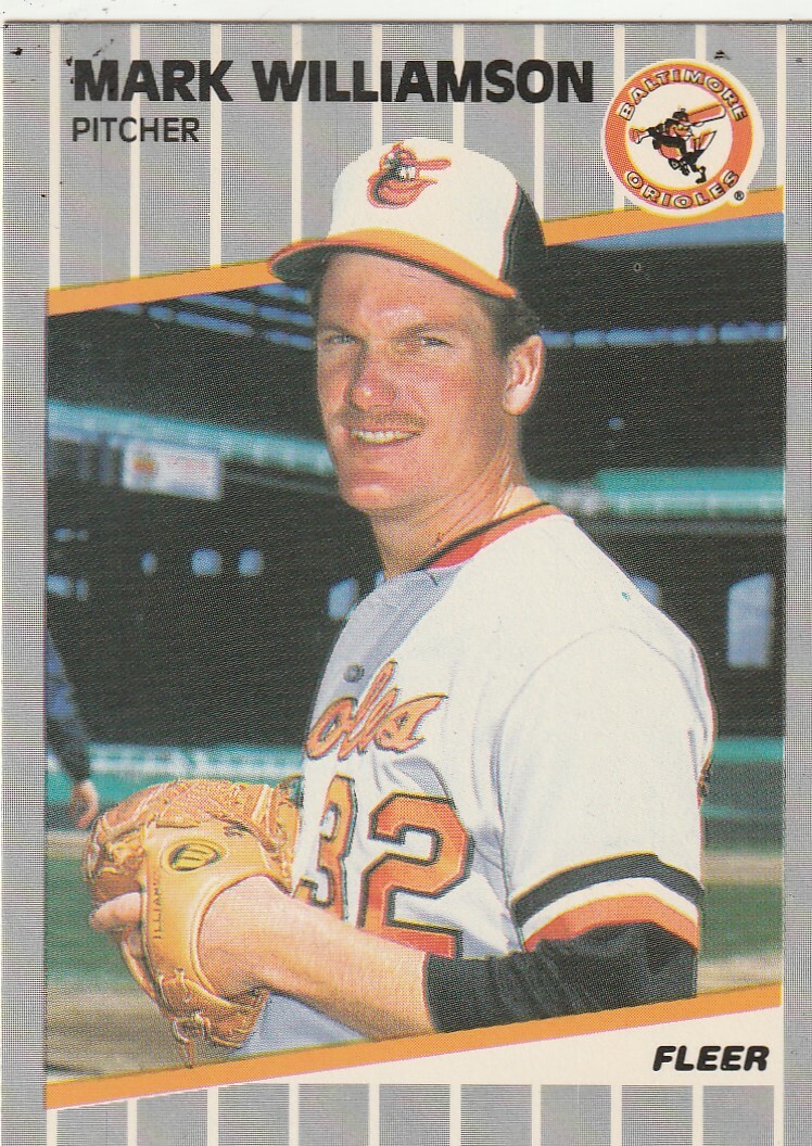 FREE SHIPPING-MINT-1989 Fleer Mark Williamson #626 ORIOLES PLUS BONUS CARDS