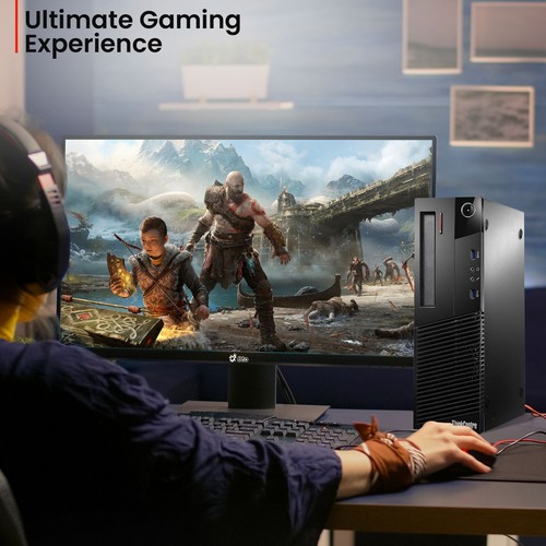 Gaming M82 Lenovo PC Intel i5 16GB 512GB SSD NVIDIA GT 1030 RGB KB&M WiFi Win 10 - Picture 7 of 9
