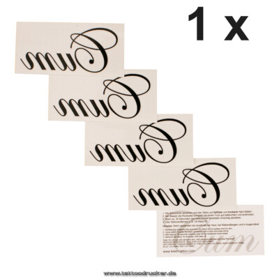 2 x ''Cum'' Tattoo Schriftzug in schwarz - Sexy Kinky Fetish Tattoo (2)