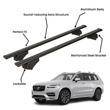 2 Pcs Black Roof Rack Cross Bars For VOLVO XC60 SUV 2017-
