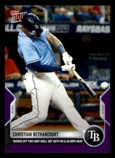 2022 Topps Now Purple Parallel #765 Christian Bethancourt Rays 5/25