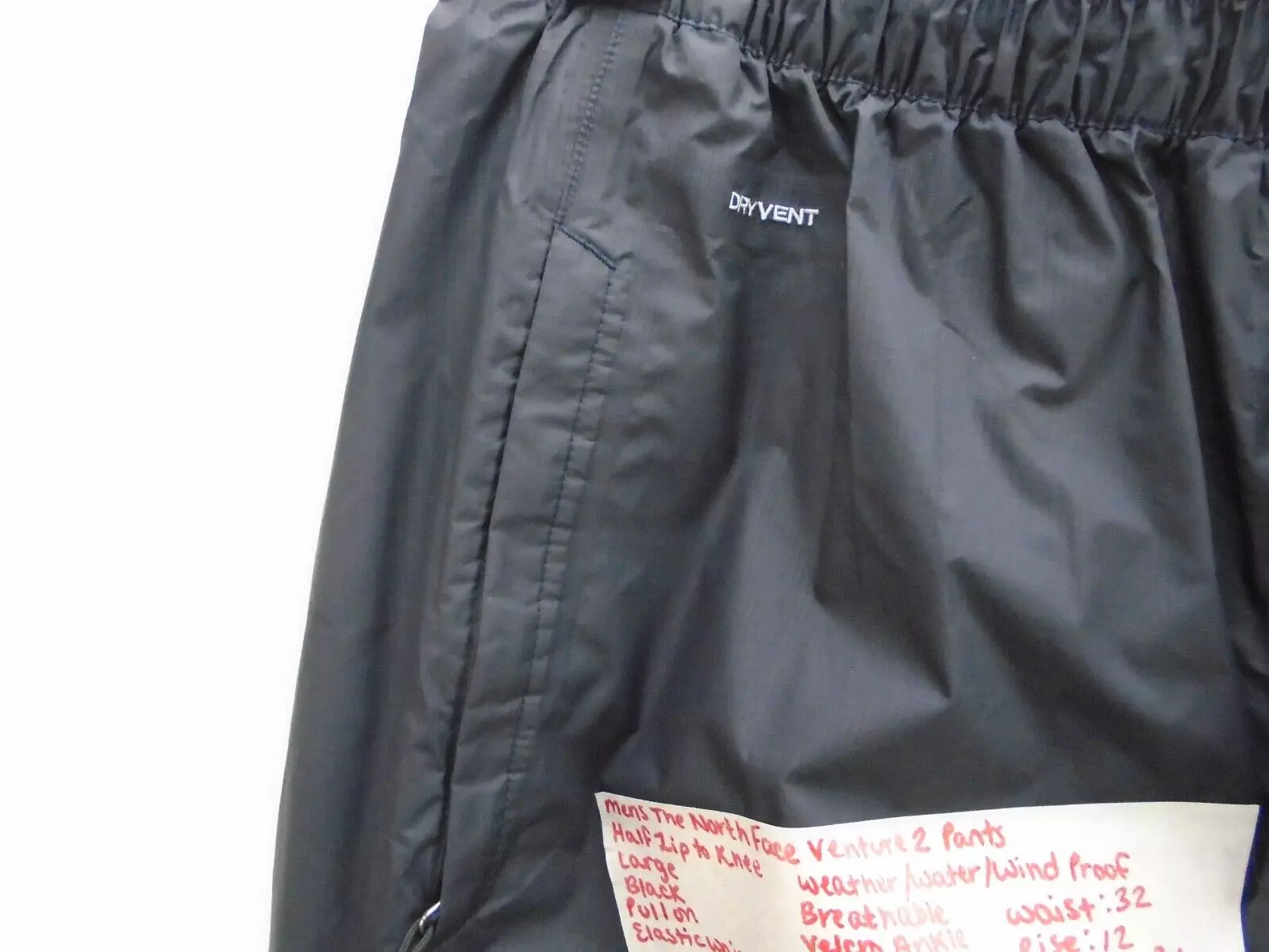 north-face venture 2 calf zip dryvent lined pants