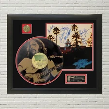 Eagles Laser Etched Black Vinyl Record Reproduction Signed LP Display 2 