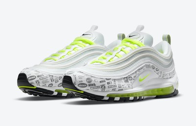 Nike Air Max 97 White/Volt u0026#034;Reflective Logou0026#034; New Sizes M 6.5 / W  8 DH0006-100 | eBay