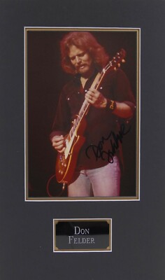 Don Felder signiertes & montiertes 12x8 Foto + Echtheitszertifikat The Eagles Gitarrist