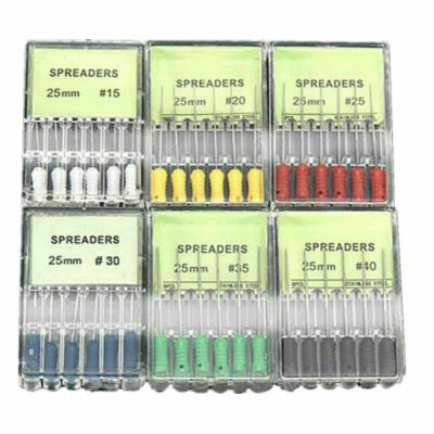 Dental Stainless Steel Endo Root Canal 02 Tapered Finger Spreaders Plugger 25mm
