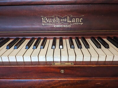 Bush and Lane Special 1906 Red Mahogany Upright Empire Revival