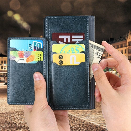 For iPhone 16E 15 P 14 Pro Max 13 12 Leather Zipper Wallet Flip Purse Card Case - Picture 3 of 15
