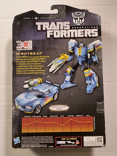 Transformers Generations: Thrilling 30 Deluxe Autobot Nightbeat 2014 NEW! MISC - Picture 2 of 2