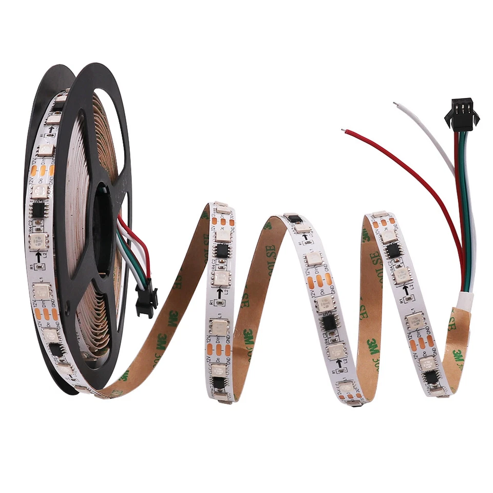 WS2812B WS2811 IC LED Streifen 5V 12V Licht Stripe 5050 RGB Leiste Adressierbar - Bild 4 von 4