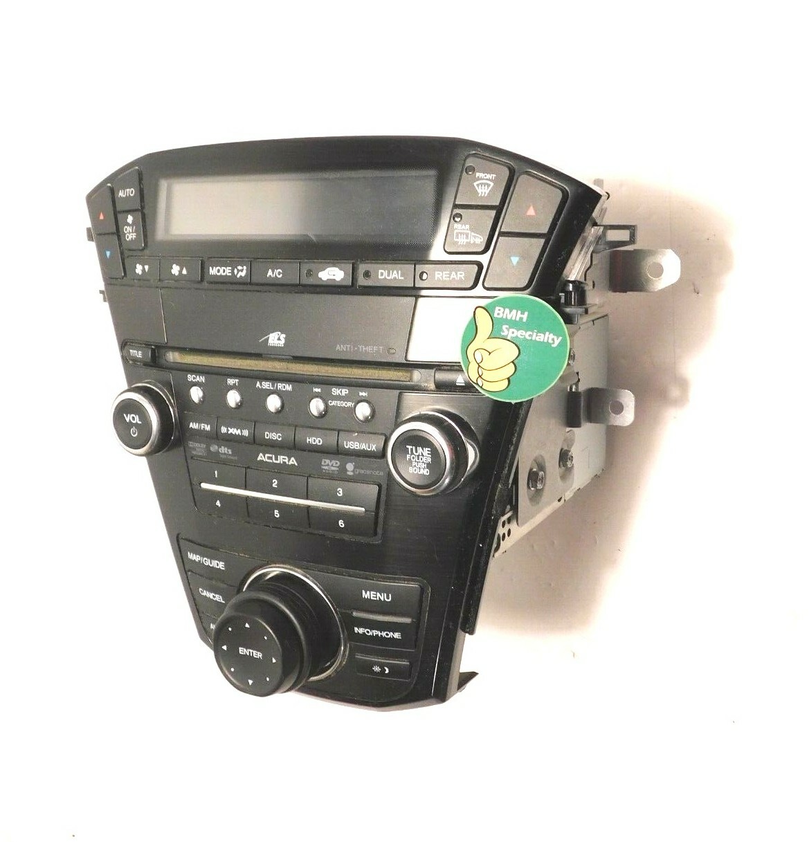 20102013 Acura MDX Climate Control Digital Navigation Face 39101STX