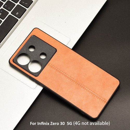 Funda rígida trasera para PC de cuero PU con borde suave de sutura de 6,78" para Infinix Zero 30 5G - Imagen 6 de 18