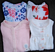 Carter's Infant Girl Footed Sleepers Lot of Four Size 3 Months