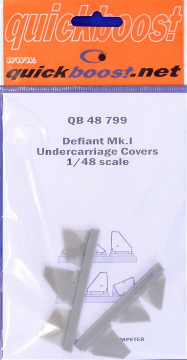 Quickboost 1/48 resin Defiant Mk.I undercarriage covers - QB48799 for Trumpeter Quickboost 1/48 resin Defiant Mk.I undercarriage covers - QB48799 for Trumpeter