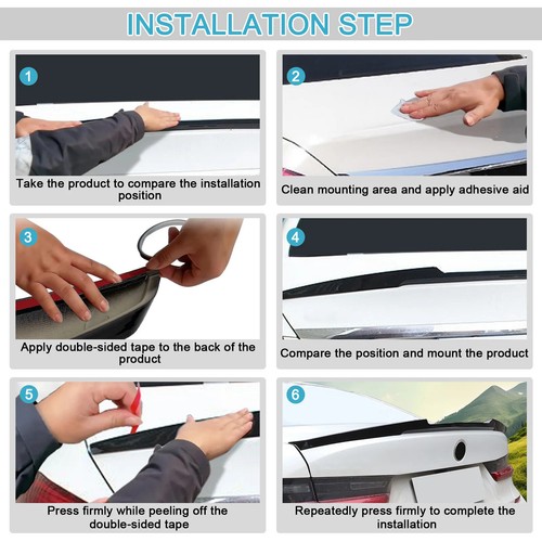 Fits 14-20 Mercedes Benz W222 S Class Sedan Rear Trunk Spoiler Wing Glossy Black - Picture 6 of 24