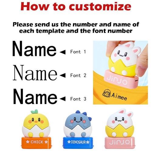 Name Stamp for Clothing Children Name Stamp Custom Waterproof Stamp Tag Labels - Picture 2 of 15