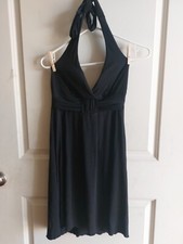 Y2K Women's Black Halter Dress Size Medium