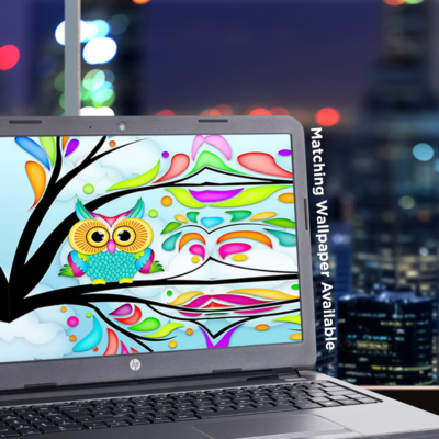 Skin Decal for Lifeproof iPhone 5C Fre Case / Colorful Artistic Owl in tree