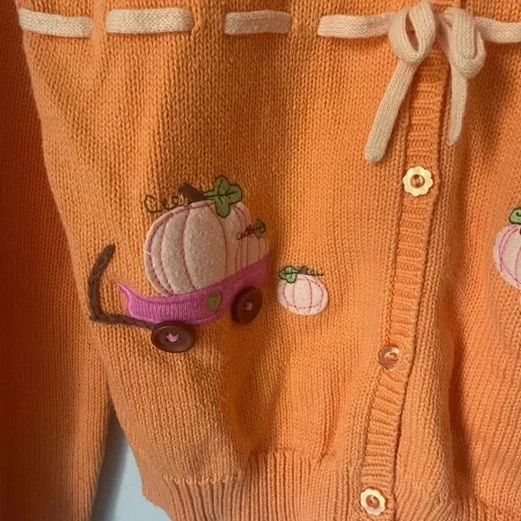 Suéter con botones escénico divertido otoño Hartstrings vintage para niños talla 14/16 Foto 3 de 4