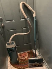 Vintage Metal Body Electrolux Model Canister Vacuum With Hose