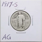 1917-S 25C Standing Liberty Quarter Dollar in AG Condition #3125