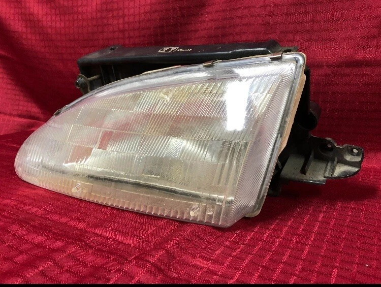 1993 Pontiac LeMans Left Side Headlight And Mount Panel CLEAR DN - Image 3 of 4