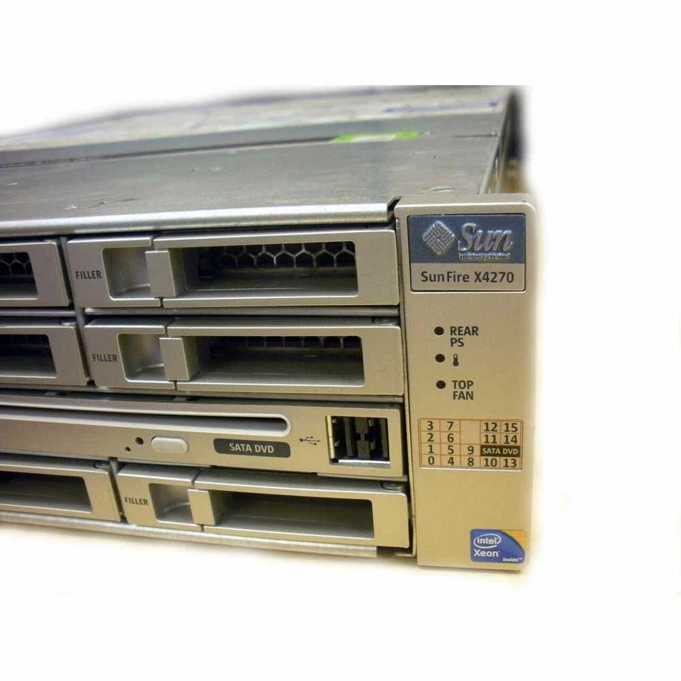 Sun X4270 Server 2x 2.26GHz QC, 16GB, 2x 146GB 10K SAS, DVD, Rack Kit - Image 2 of 4