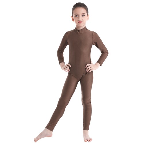 Kid Girls Shiny Metallic Ballet Dance Gymnastics Sports Leotard Unitard Jumpsuit - Picture 144 of 181