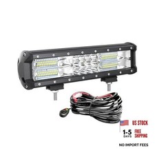 180W LED Light Bar Triple Row Spot Flood Beam Off Road Lights 12 inch