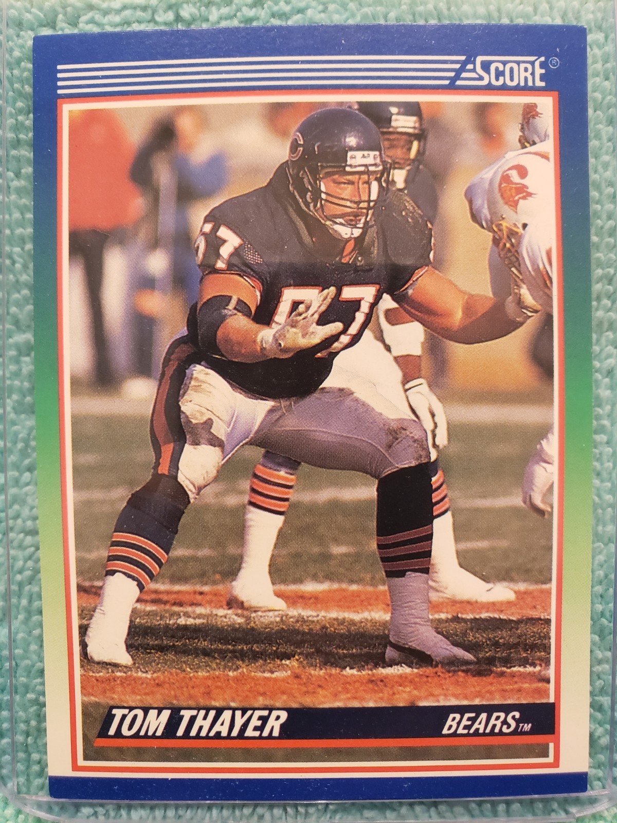 1990 SCORE TOM THAYER #382 CHICAGO BEARS 