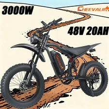 Cheevalry G20 3000W Electric Bike 48V 20AH 20 inch OffRoad Mountain E-bike 45KPH