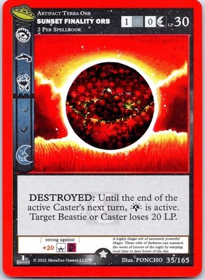Sunset Finality Orb - 035/165 - Reverse Holo - LP - UFO First Edition