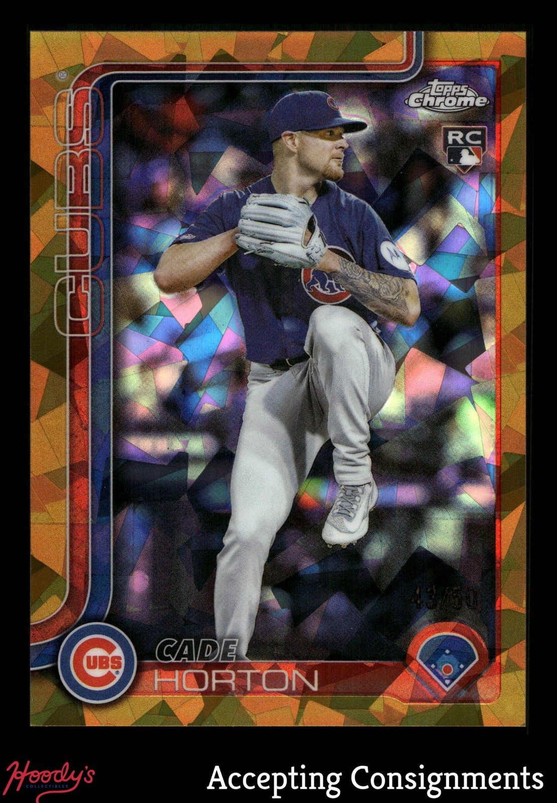 2025 Topps Chrome Update Sapphire Gold #USC63 Cade Horton RC ROOKIE CUBS 43/50