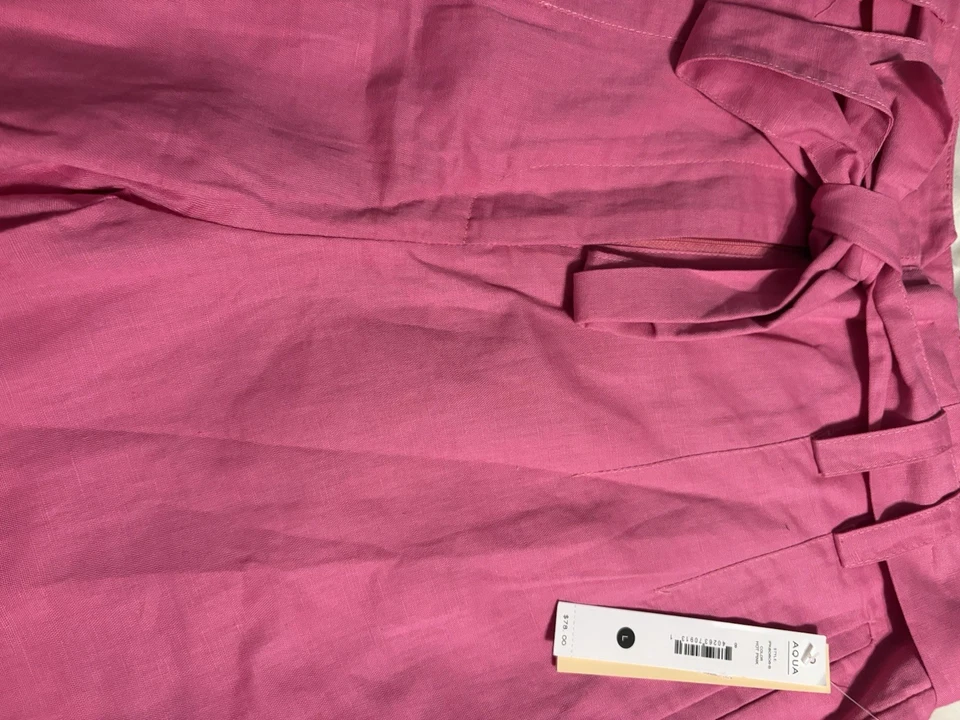 Pantalones Aqua Mujer Rosa Lino Bloomingdale’s Talla Grande Nuevos Con Etiquetas Foto 2 de 4