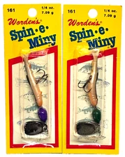 Worden's RARE Spin-e-Miny Minnow Spinnerbait One 1/4oz Purple One 1/4oz Green