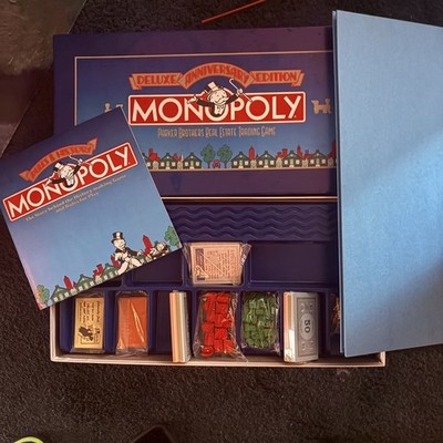 MONOPOLY Deluxe Anniversary Edition Parker Unused - All components still Sealed 