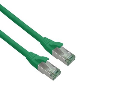 helos Patchkabel Cat 6a Superflex S/FTP Cat 7 Rohkabel grün 0,25m AWG26/7 GHMT