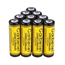 10Pcs 1200mAh 14500 Rechargeable Batteries 3.7V Battery AA Size Batteries Cells 1.00 per gallon