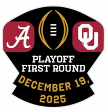 2025 Playoff 1st Round CFP Oklahoma Sooners Alabama Crimson Tide Lapel Pin Wincr
