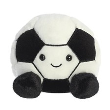 AURORA, 33869, Palm Pals Striker Football 5In, Soft Toy, Black & White