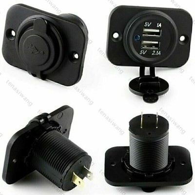 2 USB Port Socket Charger Ladestation Zubehör für Camper Wohnwagen Wohnmobil.