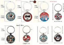 80er RETRO SCHLÜSSELANHÄNGER SCHLÜSSELRING KEYRING - WERFEN SIE EINEN BLICK