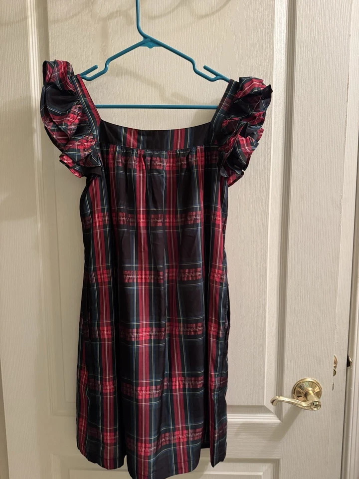 Precioso Vestido a Cuadros Tartán Vacaciones Vineyard Vines para Niñas con Bolsillos, XL Foto 2 de 4